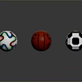 Assorted Colorful Soccer Balls And Cricket Ball With Diverse Patterns For Daily Use
