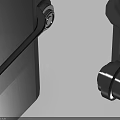 Two Sturdy Black Industrial Equipment Components With Structural Design For Machinery Use