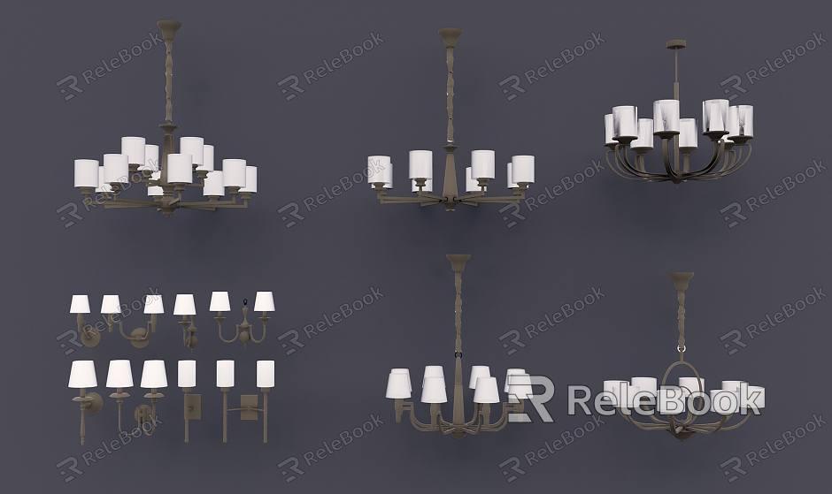 Light luxury lamps combination chandelier model