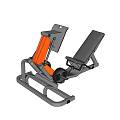 Professional Leg Press Exercise Equipment With Black Orange Frame And Adjustable Seat
