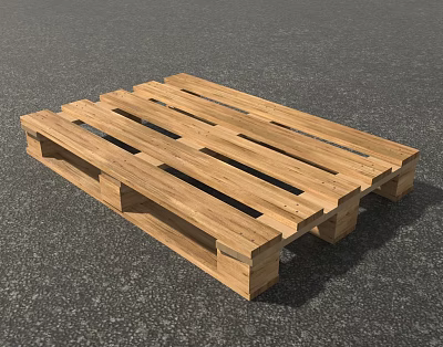Sturdy Wooden Pallet With Slatted Design And Support Legs For Storage Transport 3d model Sturdy Wooden Pallet With Slatted Design And Support Legs For Storage Transport 3d model
