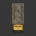 Yellow Tow Truck With Warning Lights On Roof And Flatbed Structure
