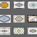 European ceramic tile 3d model