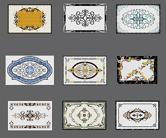 European ceramic tile 3d model