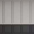Modern Wall Paneling Design With Light Gray And Dark Gray For Interior Decoration 3d model