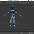 Game Movie Character Robotic Design With Silver White Armor And Metallic Details