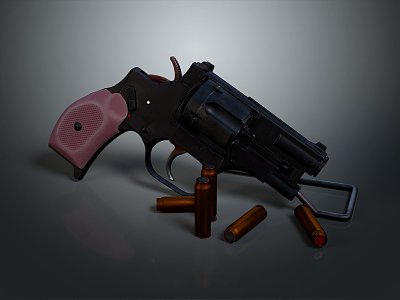 revolver pistol semi-automatic pistol automatic pistol modern weapon hot weapon 3d model