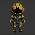 Robot Assistant Small Robot Butler Robot Butler Figure Game Figure 3d model