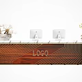 Modern reception desk 3d model