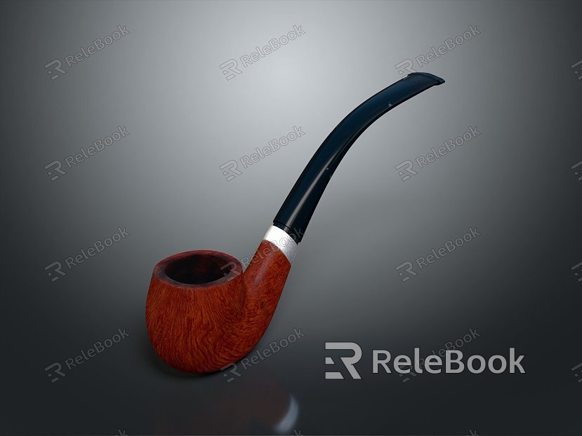 Pipe Wooden Pipe Smoking Drought Smoke Drought Pipe Realistic model