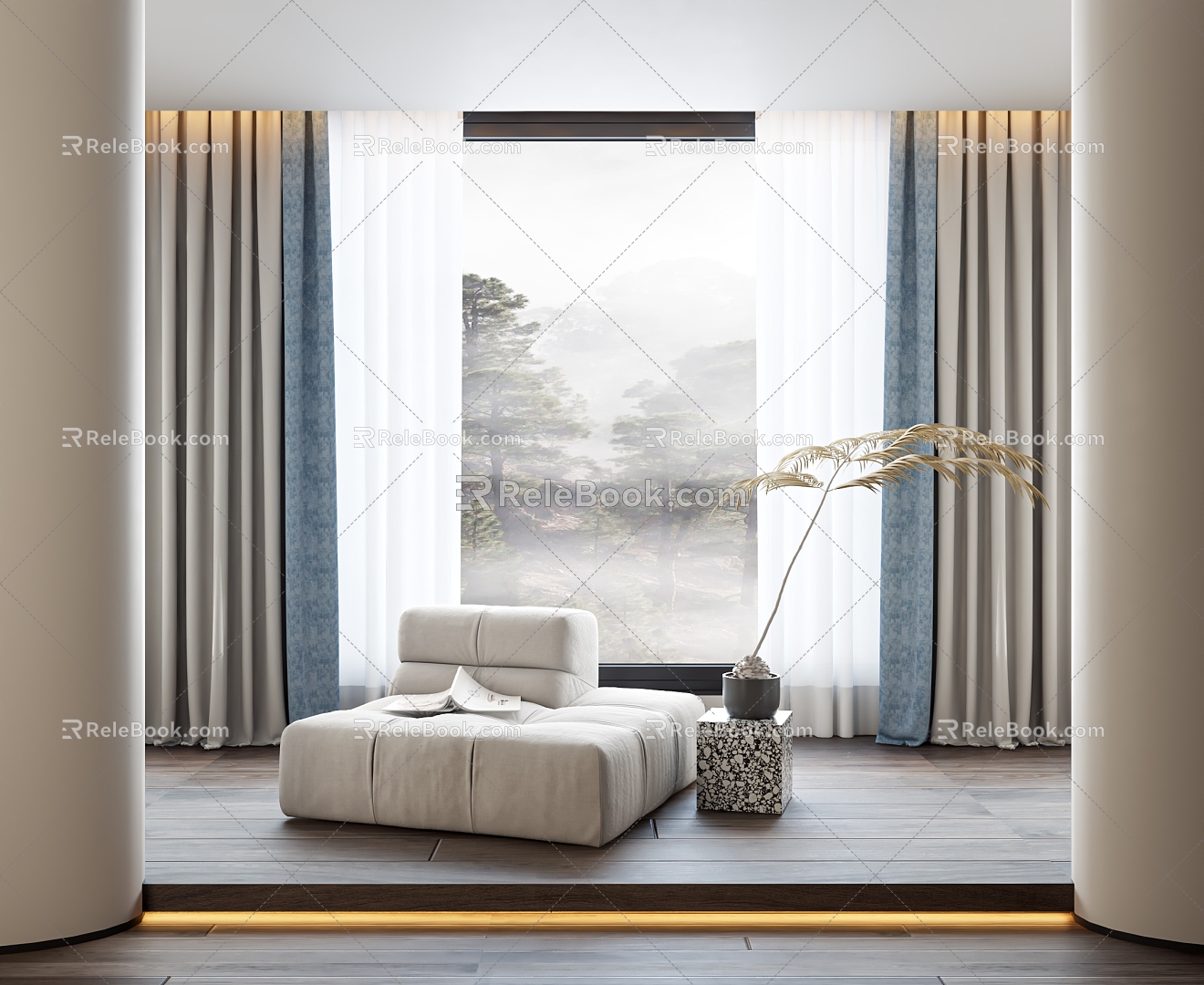 Style Curtain 3d model