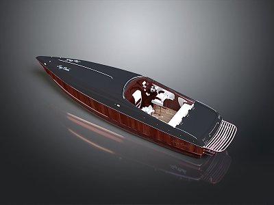 Modern Yacht Sailing by Speedboat model