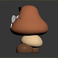 Angry Orange Cartoon Mushroom Like Character With Sharp Teeth Sunglasses And Beige Legs