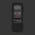 Gray Coupe Car with Transparent Roof Red Wheels and Modern Sleek Aerodynamic Design