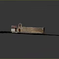 Detailed Ancient Architecture Model Featuring Weathered Stone Walls Stone Paving And Green Grass