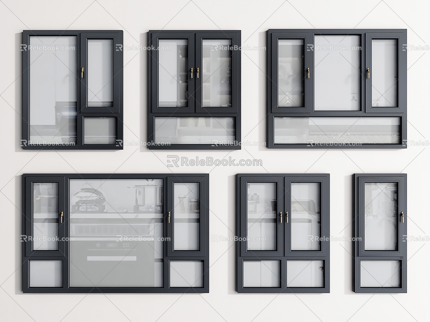 Windows casement windows windows doors and windows windows bay windows aluminum alloy windows 3d model