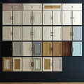 Diverse Colored Cabinet Doors In Multiple Styles Neatly Arranged On