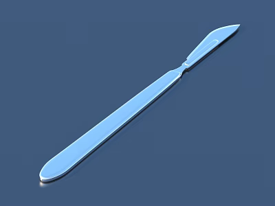 Medical Surgical Scalpel with Sharp Blade and Slender Sterile Metal Handle for Medical Procedures 3d model