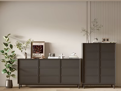 Entrance Cabinet Shoe Cabinet Sideboard Wall Decorative Pendant Ornaments Bucket Cabinet Decorative Cabinet Low Cabinet Side Cabinet 3d model