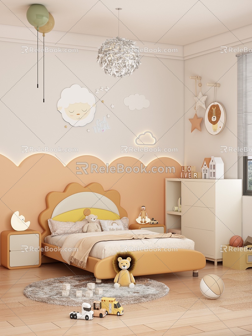 Modern Children's Bed 3d model