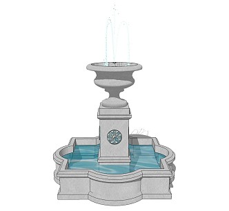 Jianou Fountain Landscape Entrance Waterscape 3d model