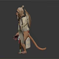 Mythical Fantasy Characters With Traditional Robes And Staff Weapon Detailed Design Standing On Reflective Surface