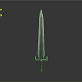 Silver Decorative Hilt Sword With Detailed Blade On Gray Gradient Background