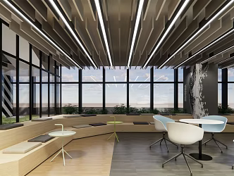Modern Leisure Area Simple Office Leisure Rest Area 3d model