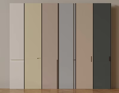 Contemporary Wardrobe Doors Featuring Various Color Shades For Home Interiors 3d model