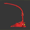 Red Agricultural Machinery With Extended Arm And Bottom Cutting Blades Design Structure