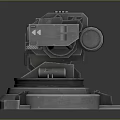 Turret Turntable Railgun Sci-fi Tower Defense Game Tower Defense Sci-fi Turret Game Turret Game Battery 3d model