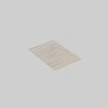 Beige Square Rug With Woven Texture For Minimalist Interior Decor