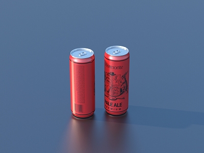 Cans Drink Beer 3d model