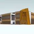 Modern Commercial Complex Architectural Design With Unique Glass Facade And Metal Structure