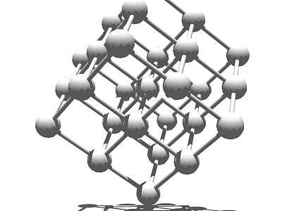 Decorative Molecular Structure Ornament Set With Cube Design And Spherical Components 3d model