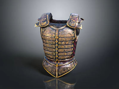 Ancient Ornate Armor With Intricate Golden Patterns And Traditional Craftsmanship 3d model