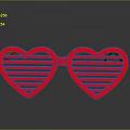 Red Heart Shaped Glasses As Stylish Daily Life Accessories For Home Decor