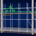 Metal Scaffolding Joint Structure With Hammer For Installation Process