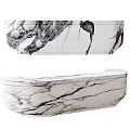 Sleek Modern Reception Desk With Elegant Marble Texture And Smooth Surface 3d model