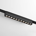 Modern Black Strip Downlights And Spotlights With Multiple LED Light Beads 3d model