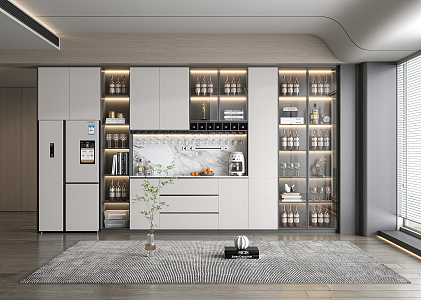 Modern Wine Cabinet 3d model