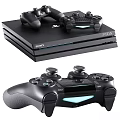 Sony PS4 Console And DualShock Controllers 3d model
