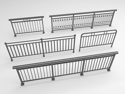Other Decorative Metal Railings With Various Designs Styles And Sizes 3d model