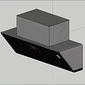 Modern Range Hood With Black Panel And Control Interface For Kitchen Use 3d model