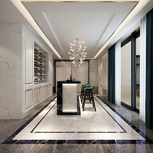 New Chinese Bar Area 3d model