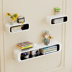 Wall Shelf Living Room TV Background Wall Decorative Rack Wall Hanging Creative Plaid Wall Cabinet Bedroom Wall Partition 3d model