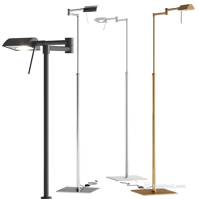 Sleek Modern Floor Lamp Designs In Black White And Gold Contemporary Styles 3d model 