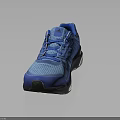 Blue Sports Running Shoes With Mesh Upper Design And White Sole For Comfortable Wear