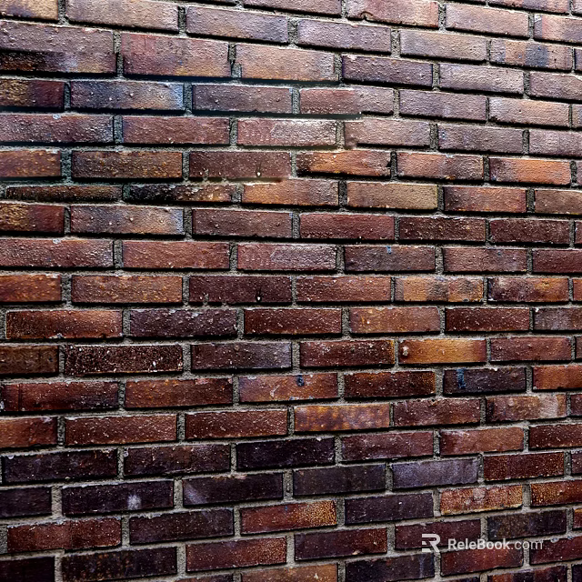 Red Brick Wall With Textured Surface And Rustic Aged Bricks Classic Design 3d model 