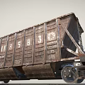 railway hopper car 3d model